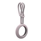 Silicone Flexible keychain loop Skal Airtag Rosa