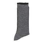 Egtved Wool No Elastic Rib Socks Steel