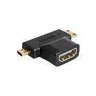 DeLock HDMI-A (F) -> mini HDMI-C + micro HDMI-D (M) (65446)