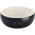 Hunter Dog & Cat Feeding Bowl Lund Ceramic Black 350ml