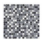 XCM Mosaik glas natursten M890 30,5x32,2 cm grå/silver/vit