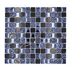 XCM Mosaikk glas natursten svart M862 30,2x32,7 cm