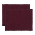 Linum Uni bordstablett 35x46 cm 2-pack Burgundyröd