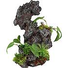 Flamingo Aquarium Deco Petra Rock with Plant Gray 19 x 15 x 31 cm