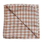 Tell Me More Gingham rutig linneservett 45x45 cm Biscuit