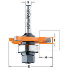 CMT Skivnotfräs 822,364.11B; 6,4/47,6 mm; med kullager