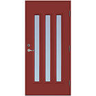 Scandidoor Ytterdörr Torp Trio 10x20 Hö Röd Frost 77170