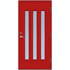 Scandidoor Ytterdörr Torp Trio 10x20 Vä Eldröd Klar 77115
