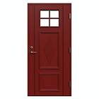 Leksandsdörren Ytterdörr Lisselby Klarglas glas 10x20 V NCS S 4050-Y90R 1020VV36G_Röd