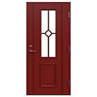 Leksandsdörren Ytterdörr Brenäs Klarglas glas 09x20 V NCS S 4050-Y90R 0920VV35G_Röd