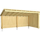 Plus Boder Nordic Multi väggmodell 9,5m² öppen inkl. takpapp, aluminiumlister &