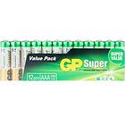 GP Batteries Super Alkaline AAA/LR03 12-pack