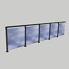 Novoroom Glasräcke Komplett Sektion H-P Alu. Svart Ovanpå 5700 mm 442571045700