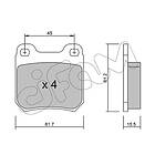 Cifam Bromsbeläggssats, skivbroms 822-275-0