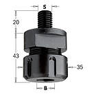 CMT CHUCK W/OUT COLLET S=M16X2 FOR ER20