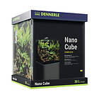Dennerle Akvarium Nano Cube Complete 30L LED-belysning Chihiros C 251 inkl. innerfilter, täckskiva, säkerhetsunderlag, Scaper‘s Back, brosch