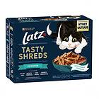 Latz Cat Tasy Shreds Farm Selections 12x80g