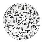Arkiio Wiltonmatta Ink Face Rund Vit rund 160 98708