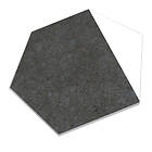 Hill Ceramic Klinker Peak (KLC4490) 25x22 cm Hexagon Svart KLC4490