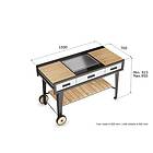 AirForce E-Cook 150cm BBQ Luxury Outdoor Cooking with a 58cm Teppanyaki Induction Hob Grey