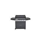 Campingaz Gas BBQ 4 Series Dual Heat Exsd, Large Burner Barbecue Grill with 1 Side and 2 Cast Iron Zones, Grey
