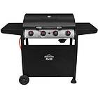 dellonda 4 Burner Gas BBQ Barbecue with Piezo Ignition, Thermometer, Shelves & Polyurethane Wheels
