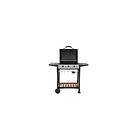George Foreman GFGBBQ3BW 3 Burner Gas Barbecue with Automatic Ignition & Integrated Thermometer, Black, BBQ, 2Wheels Fitted Rack Shelves