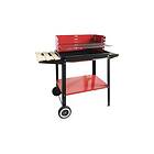 Algon Coal Barbecue with Wheels Black Red (58 X 38 x 72 cm)