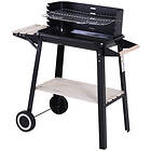 Outsunny Charcoal BBQ Grill Trolley Barbecue Outdoor Heating Smoker Black