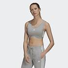 Adidas Essentials 3-stripes Crop Top With Removable Pads (Dam)