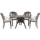 Beliani 4 Seater BBQ Garden Dining Set Brown MANFRIA