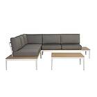 Beliani 5 Seater Garden Sofa Set Grey POSITANO Silver