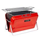 George Foreman GFPTBBQ1005R Go Anywhere Briefcase Charcoal Bbq Red