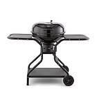 Tower Charcoal BBQ Grill with Tables Black