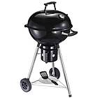 Outsunny Freestanding Charcoal Bbq Grill Portable Cooking Smoker Cooker W/ Wheels And Storage Shelves