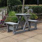 Picnic NBB Recycled Furniture NBB Two Person Recycled Plastic Table Grey