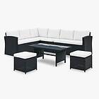 homedetail.co.uk Rattan Corner Group Furniture Set Outdoor Coffee Table Sofa Sto