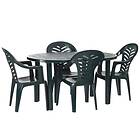 Resol Table and Chair Set Gala Outdoor Dining 4 Chairs Green
