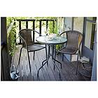 Store Direct Tasmania Rattan Effect Patio/Balcony Set Brown Bistro Table & 2 Cha