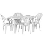 Resol Table and Chair Set Gala Outdoor Dining 4 Chairs White