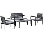 Outsunny 4 Piece Outdoor Conversation Furniture Set Grey