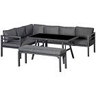 Outsunny Â 8-SeaterÂ Aluminium Garden Dining Sofa Furniture Set