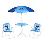 Outsunny Kids Foldable Four-Piece Garden Set w/ Table Chairs Blue