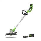 Greenworks Tools Cordless Lawn Trimmer Deluxe Model G24LT30MK2 (Li-Ion 24 V 40 cm Cutting Width 3500 RPM Rotating and Tilting Motor Head Adj