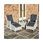Rowlinson Prestbury Lounger Set White