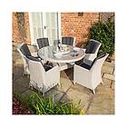 Rowlinson Prestbury 6 Seater Dining Set Natural Stone