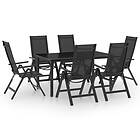 vidaXL Garden Dining Set 5 Piece Aluminium Anthracite Outdoor Table and Chair Bl