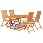 vidaXL Solid Acacia Wood Garden Dining Set 5 Piece Patio Outdoor Furniture