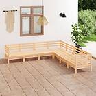 vidaXL Solid Pinewood Garden Lounge Set 7 Piece Outdoor Patio Sofa Seat