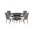 RoyalCraft Royalcraft Malaga 4 Seater Stacking Dining Set Black